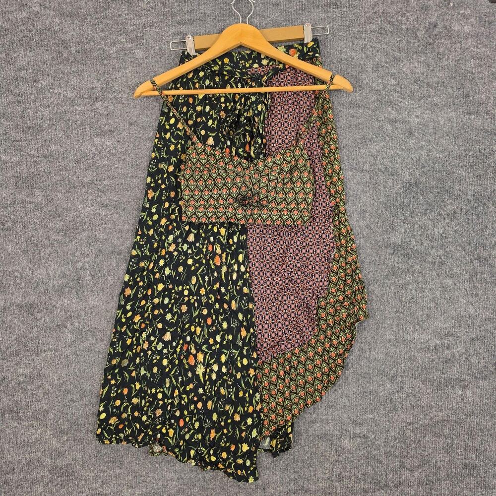 Agua Bendita Set Small Mariana Top Kaylee Wrap Skirt Floral Boho Party Casual